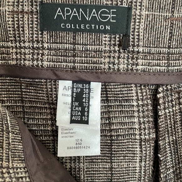 Apanage Collection black/grey micro plaid ladies pant. Size 6. Never worn - Picture 4 of 8